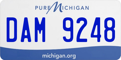 MI license plate DAM9248