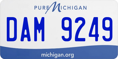 MI license plate DAM9249