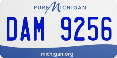 MI license plate DAM9256