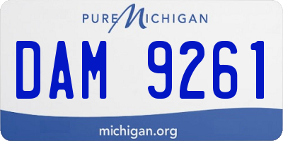 MI license plate DAM9261