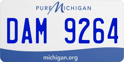 MI license plate DAM9264