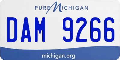 MI license plate DAM9266