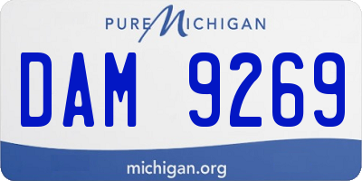 MI license plate DAM9269