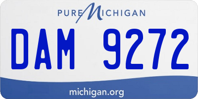 MI license plate DAM9272