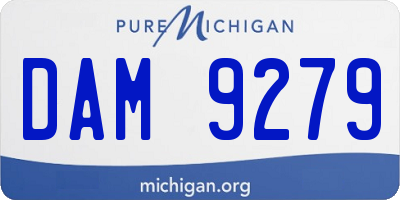 MI license plate DAM9279