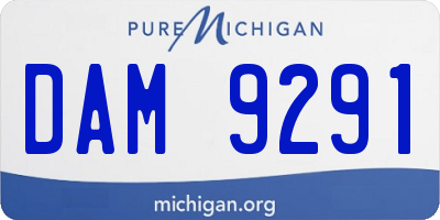 MI license plate DAM9291