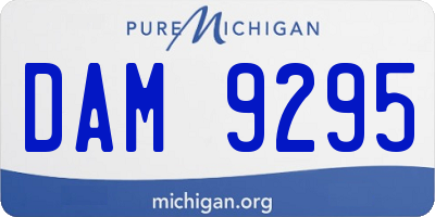 MI license plate DAM9295