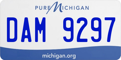 MI license plate DAM9297