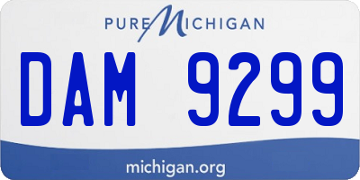 MI license plate DAM9299