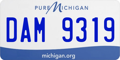 MI license plate DAM9319