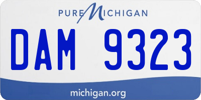 MI license plate DAM9323