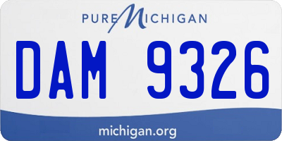 MI license plate DAM9326