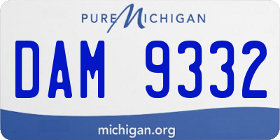 MI license plate DAM9332