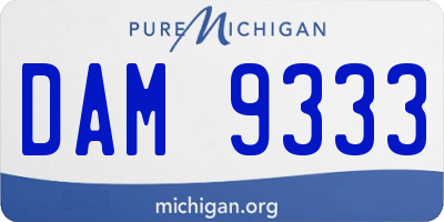 MI license plate DAM9333