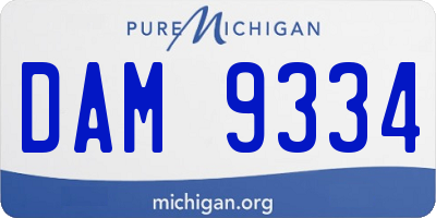 MI license plate DAM9334