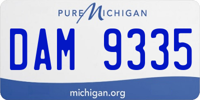 MI license plate DAM9335