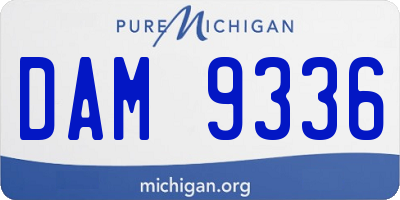 MI license plate DAM9336