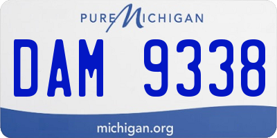MI license plate DAM9338
