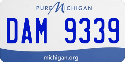 MI license plate DAM9339