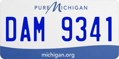 MI license plate DAM9341