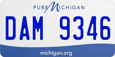 MI license plate DAM9346