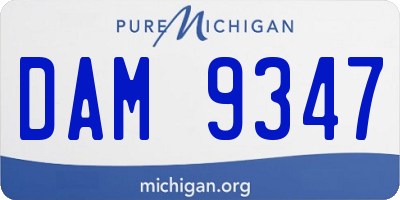 MI license plate DAM9347