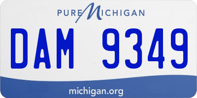 MI license plate DAM9349