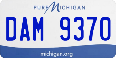 MI license plate DAM9370