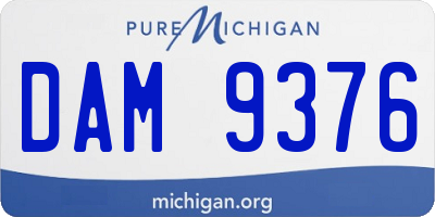 MI license plate DAM9376