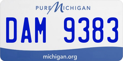 MI license plate DAM9383