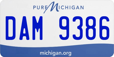 MI license plate DAM9386