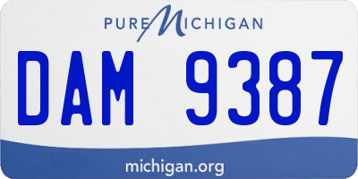 MI license plate DAM9387