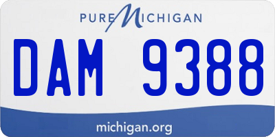 MI license plate DAM9388