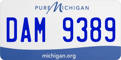 MI license plate DAM9389