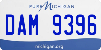MI license plate DAM9396