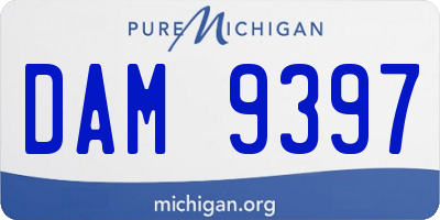 MI license plate DAM9397