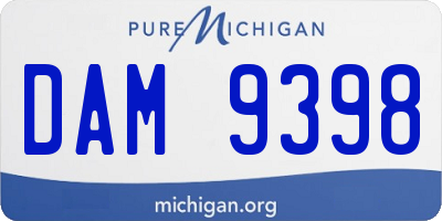 MI license plate DAM9398