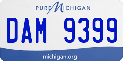 MI license plate DAM9399