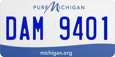 MI license plate DAM9401