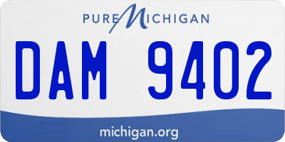 MI license plate DAM9402