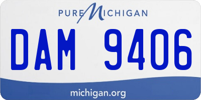 MI license plate DAM9406