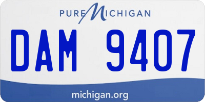 MI license plate DAM9407