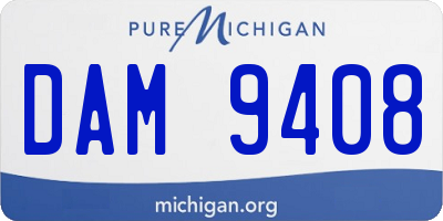 MI license plate DAM9408