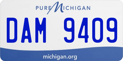 MI license plate DAM9409