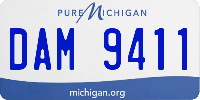 MI license plate DAM9411