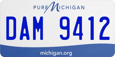 MI license plate DAM9412
