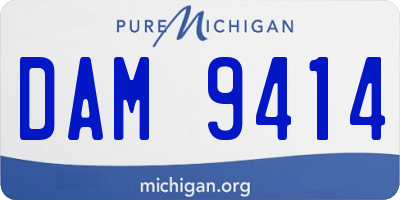 MI license plate DAM9414