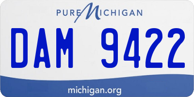 MI license plate DAM9422