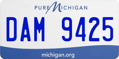MI license plate DAM9425