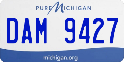 MI license plate DAM9427